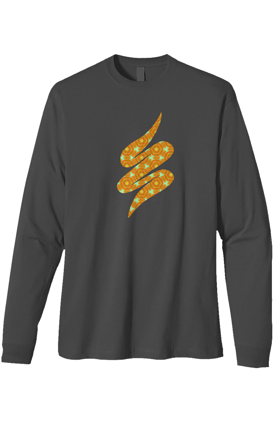 Organic Heavyweight Long Sleeve T-Shirt - Extra Papaya Swoop