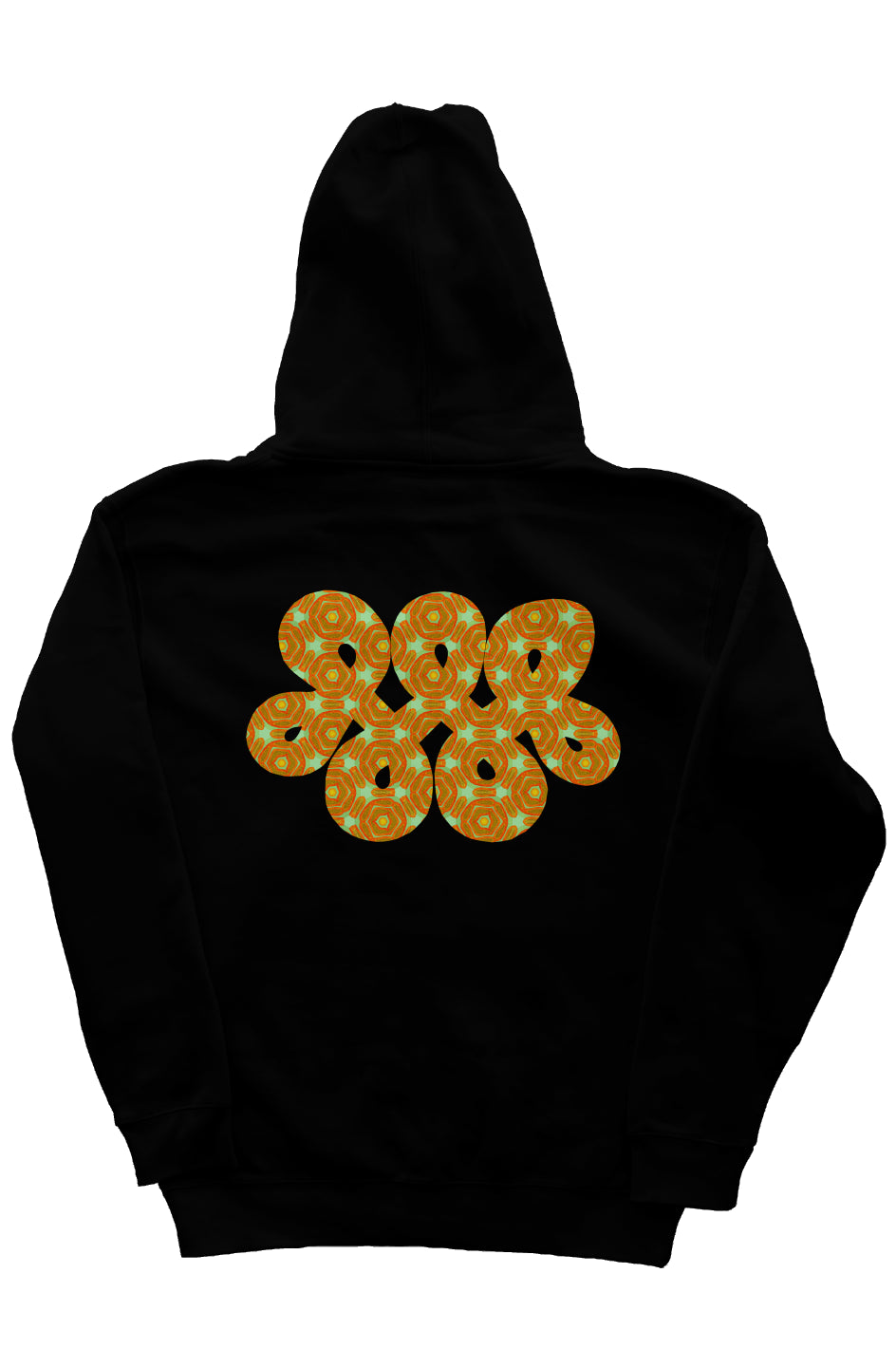 Zip Hoody with Graphic Hood Liner - Extra Papaya Infinity Loop