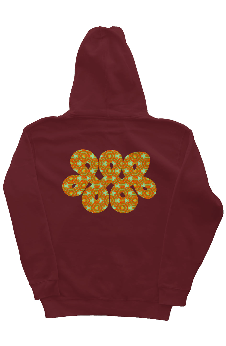 Zip Hoody with Graphic Hood Liner - Extra Papaya Infinity Loop