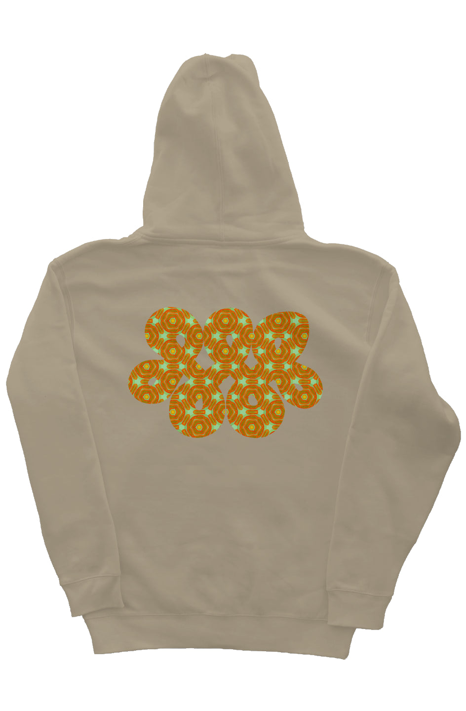 Zip Hoody with Graphic Hood Liner - Extra Papaya Infinity Loop