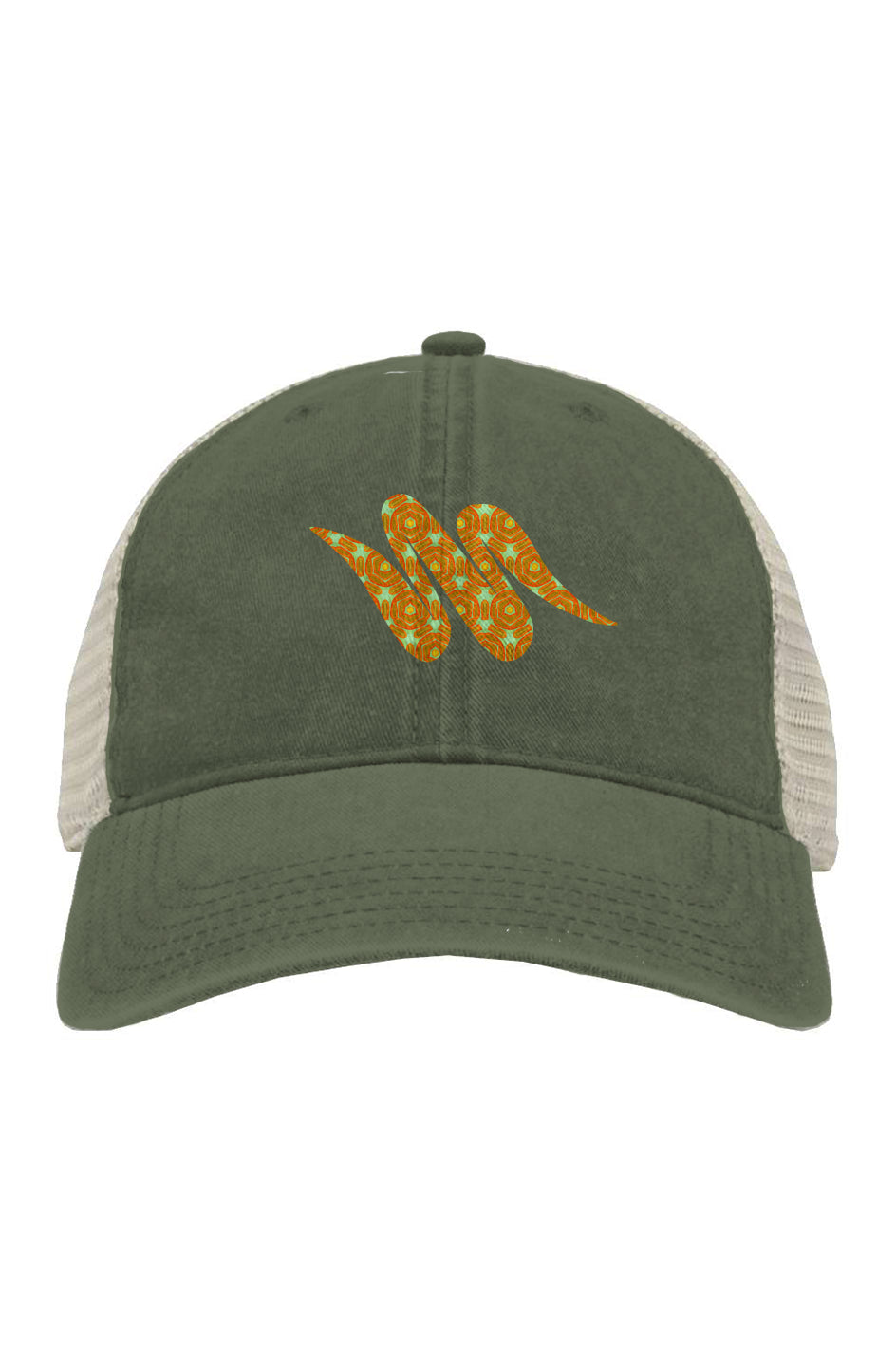 Pigment-Dyed Trucker Cap - Extra Papaya Swoop