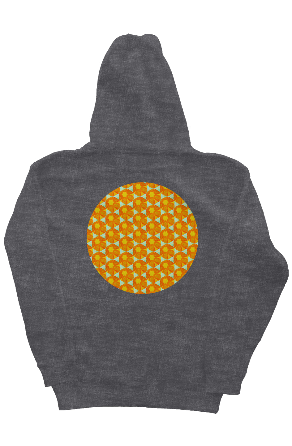 Zip Hoody with Graphic Hood Liner - Papaya Sunflower