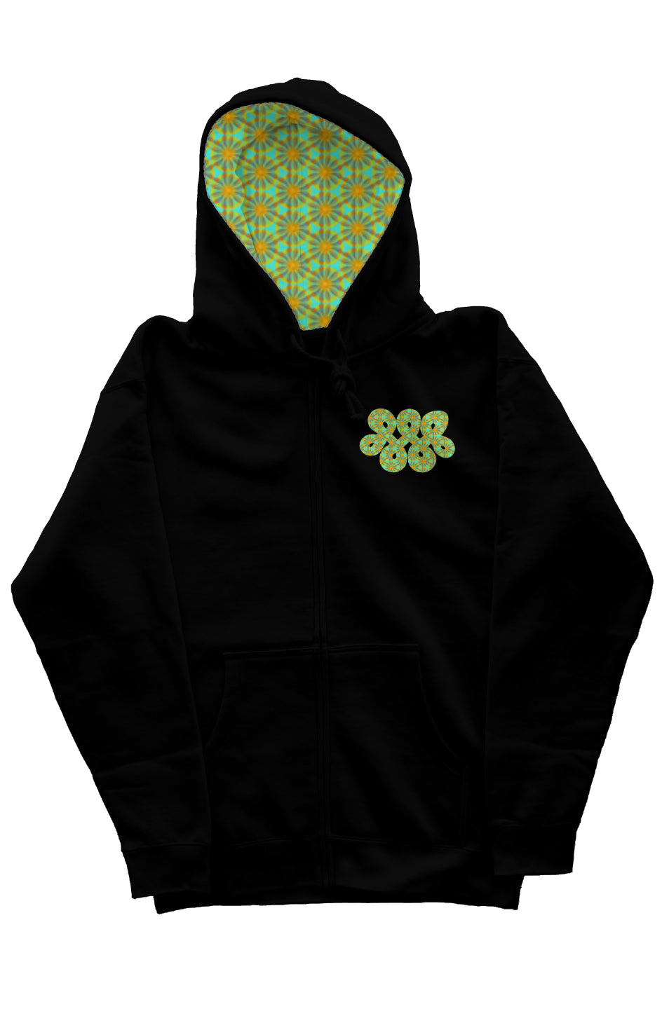 Zip Hoody with Hood Liner - Iysare Leaf Infinity Loop