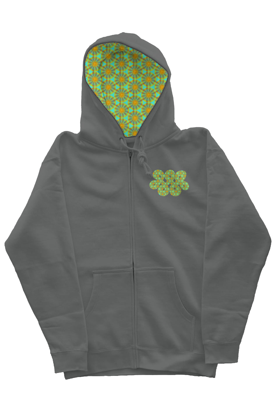 Zip Hoody with Hood Liner - Iysare Leaf Infinity Loop