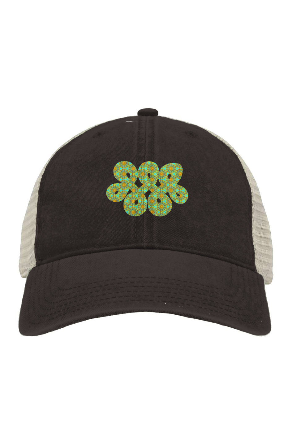 Pigment-Dyed Trucker Cap - Iyasare Leaf Infinity Loop