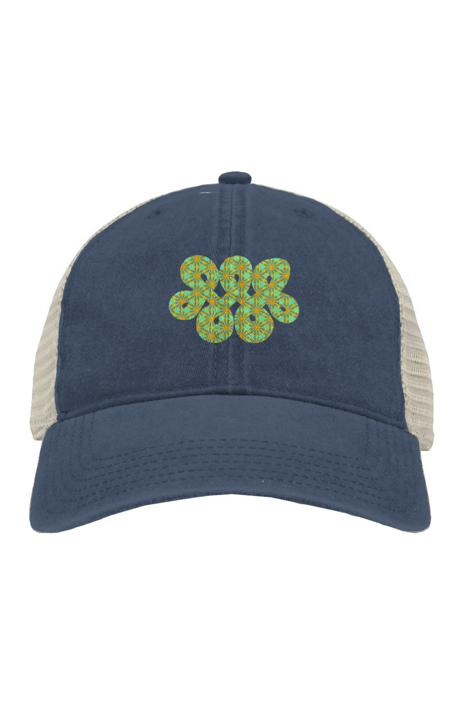 Pigment-Dyed Trucker Cap - Iyasare Leaf Infinity Loop