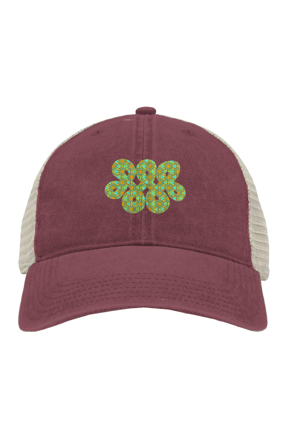 Pigment-Dyed Trucker Cap - Iyasare Leaf Infinity Loop
