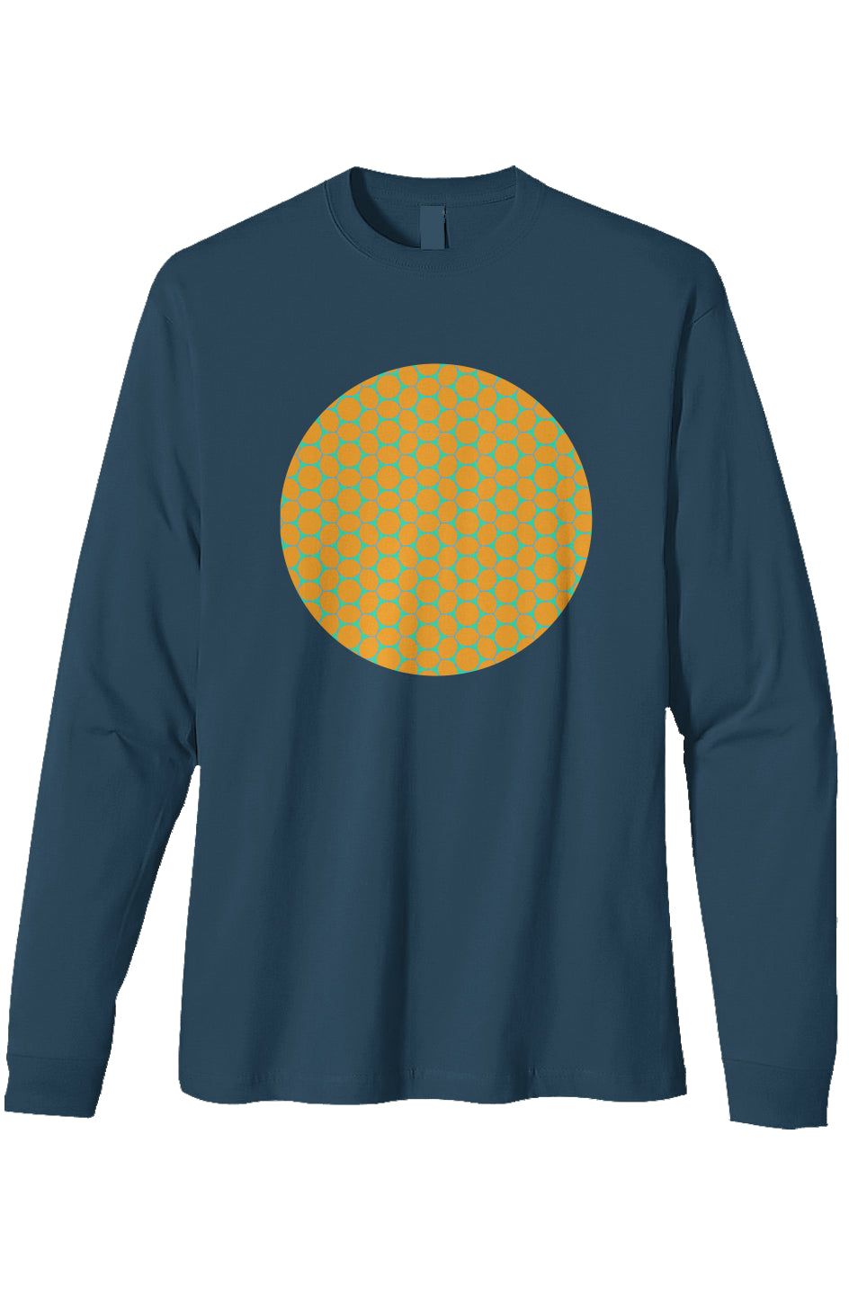 Heavyweight Long Sleeve Organic T-Shirt - Lemon Bubble Circle