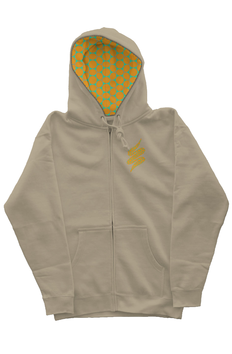 Zip Hoody with Hood Liner - Lemon Bubble Swoop