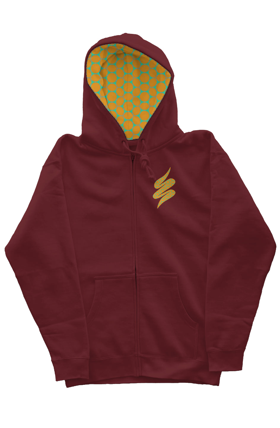 Zip Hoody with Hood Liner - Lemon Bubble Swoop