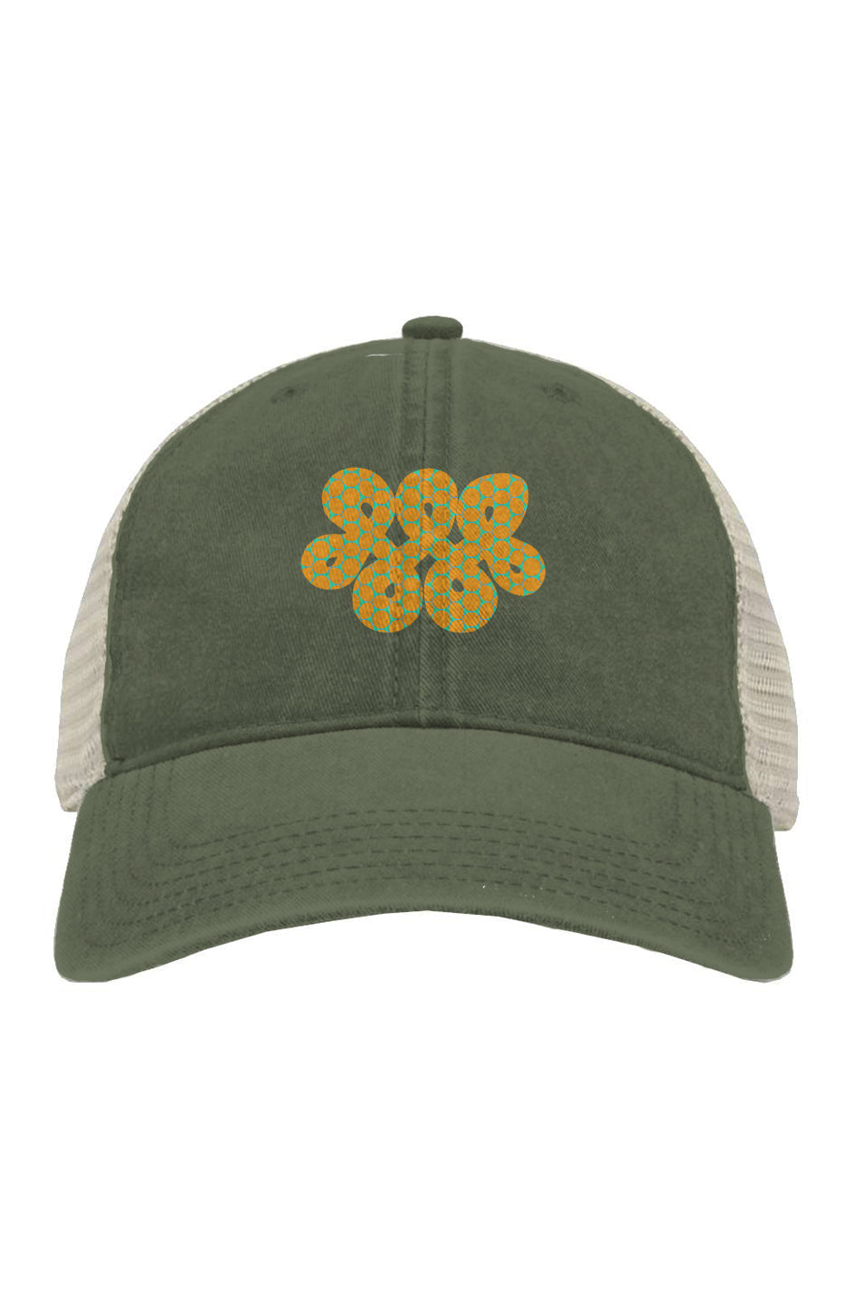 Pigment-Dyed Trucker Cap - Lemon Bubble Infinity Loop