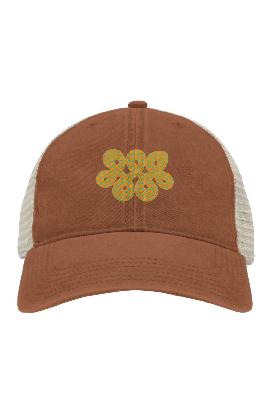Pigment-Dyed Trucker Cap - Lemon Bubble Infinity Loop