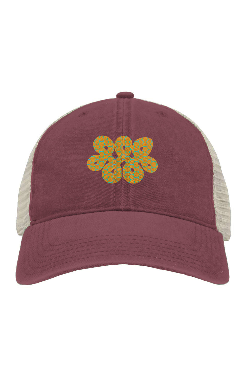 Pigment-Dyed Trucker Cap - Lemon Bubble Infinity Loop