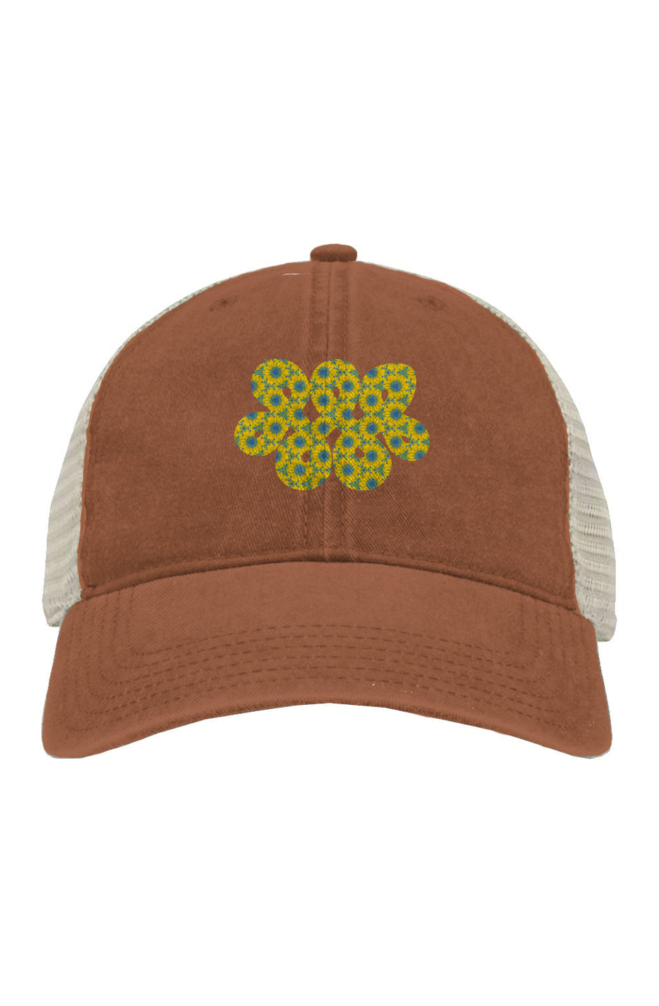 Pigment-Dyed Trucker Cap - Vermont Flower Infinity Loop