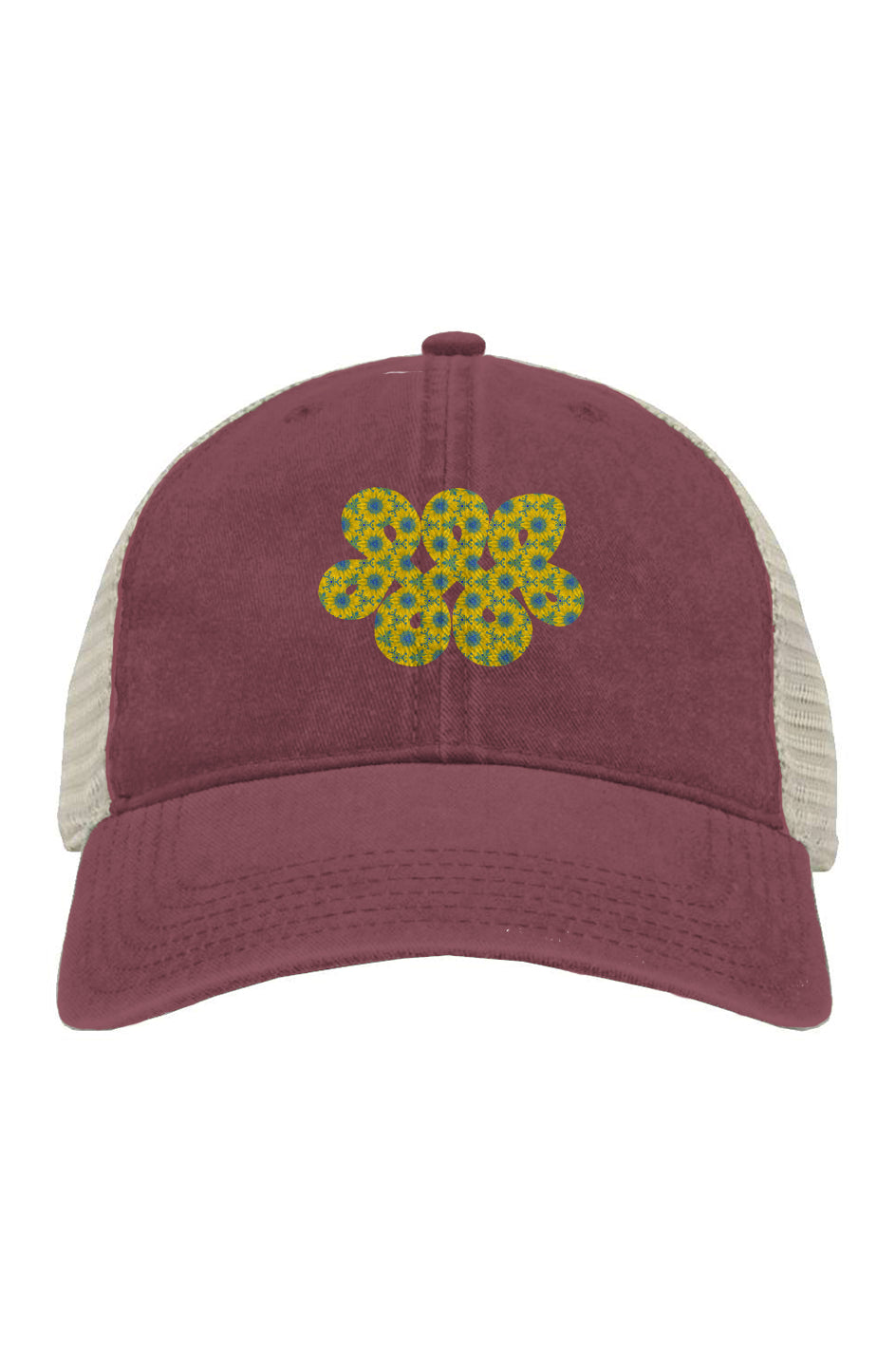 Pigment-Dyed Trucker Cap - Vermont Flower Infinity Loop