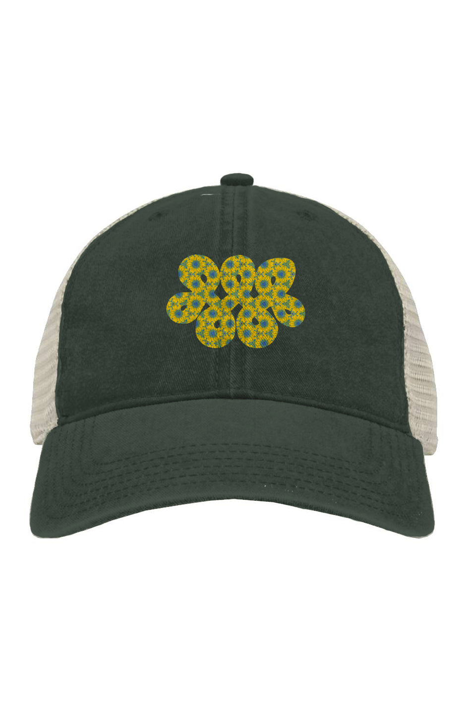 Pigment-Dyed Trucker Cap - Vermont Flower Infinity Loop