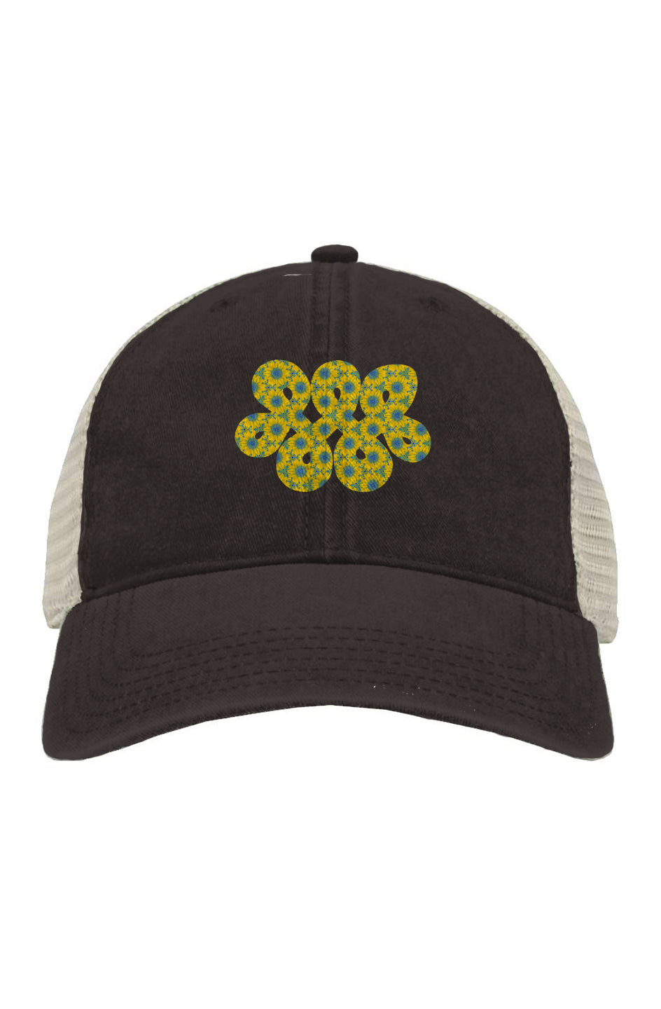Pigment-Dyed Trucker Cap - Vermont Flower Infinity Loop