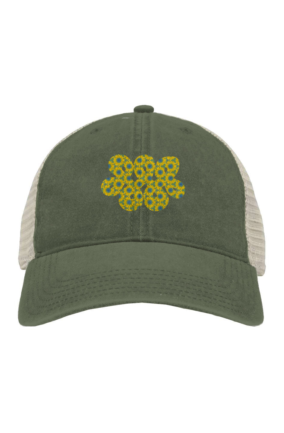 Pigment-Dyed Trucker Cap - Vermont Flower Infinity Loop