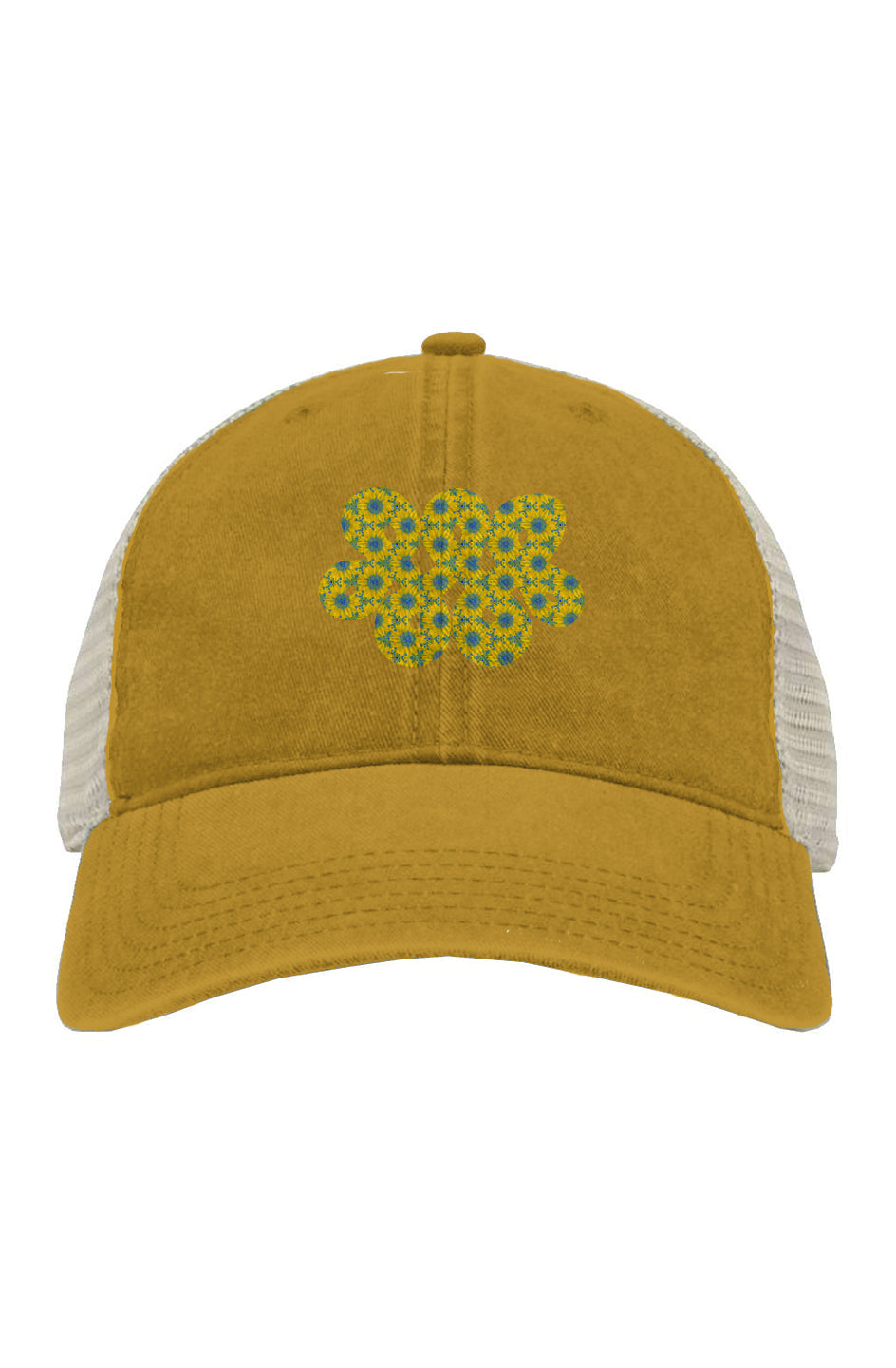 Pigment-Dyed Trucker Cap - Vermont Flower Infinity Loop
