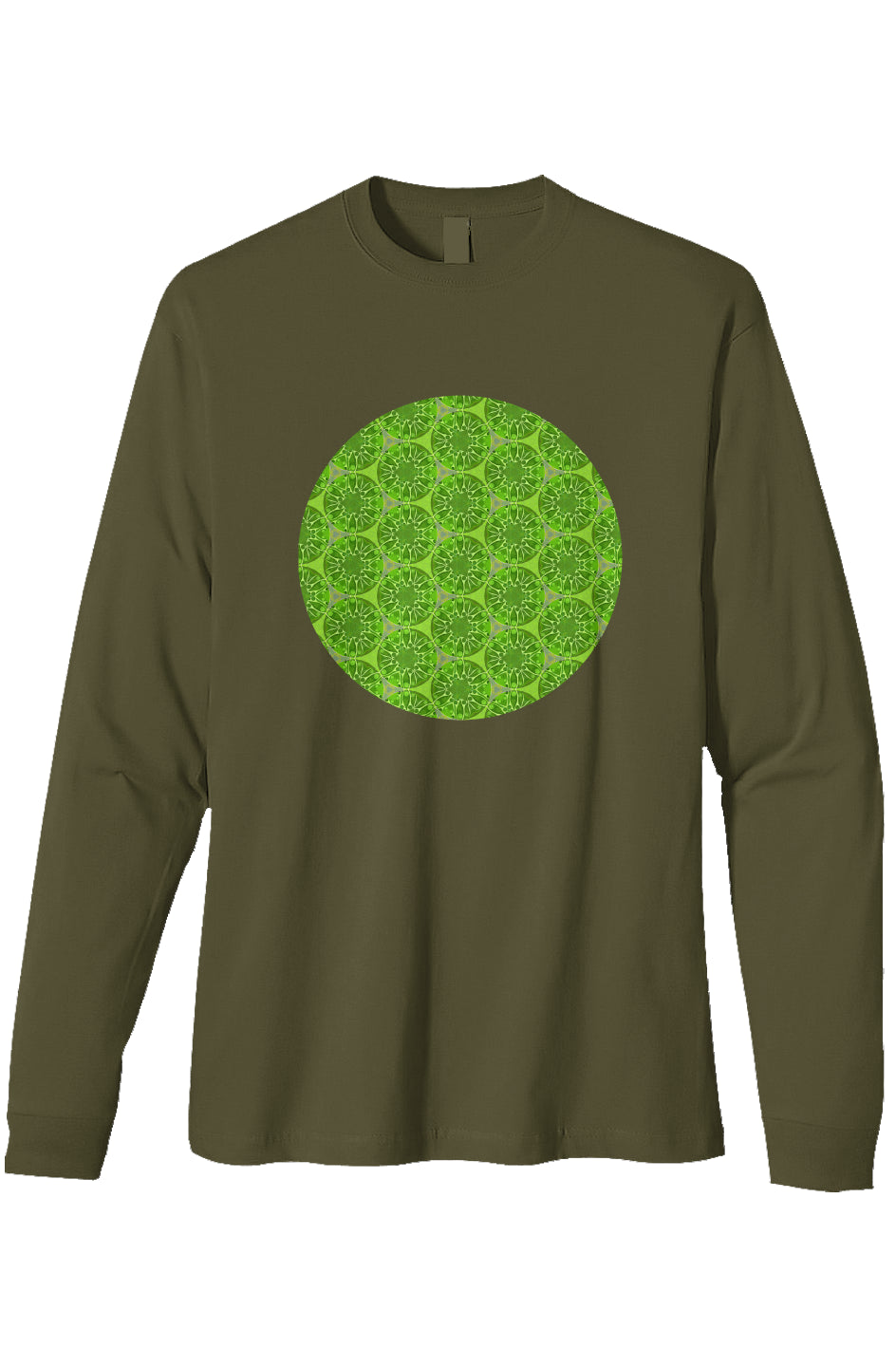 Organic Heavyweight Long Sleeve T-Shirt - Martha's Leaf Circle