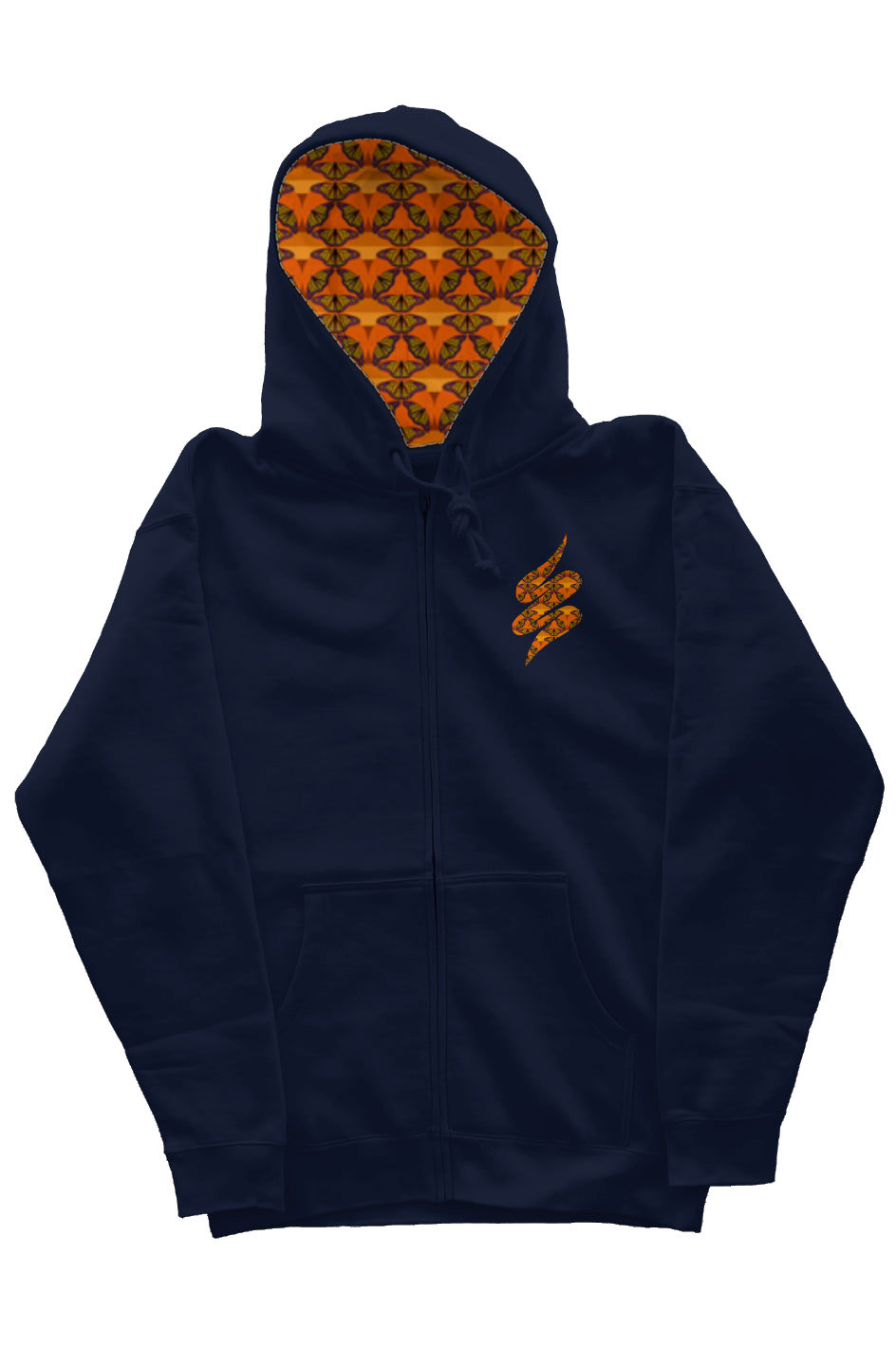 Zip Hoody with Hood Liner - Butterfly Sunset Swoop