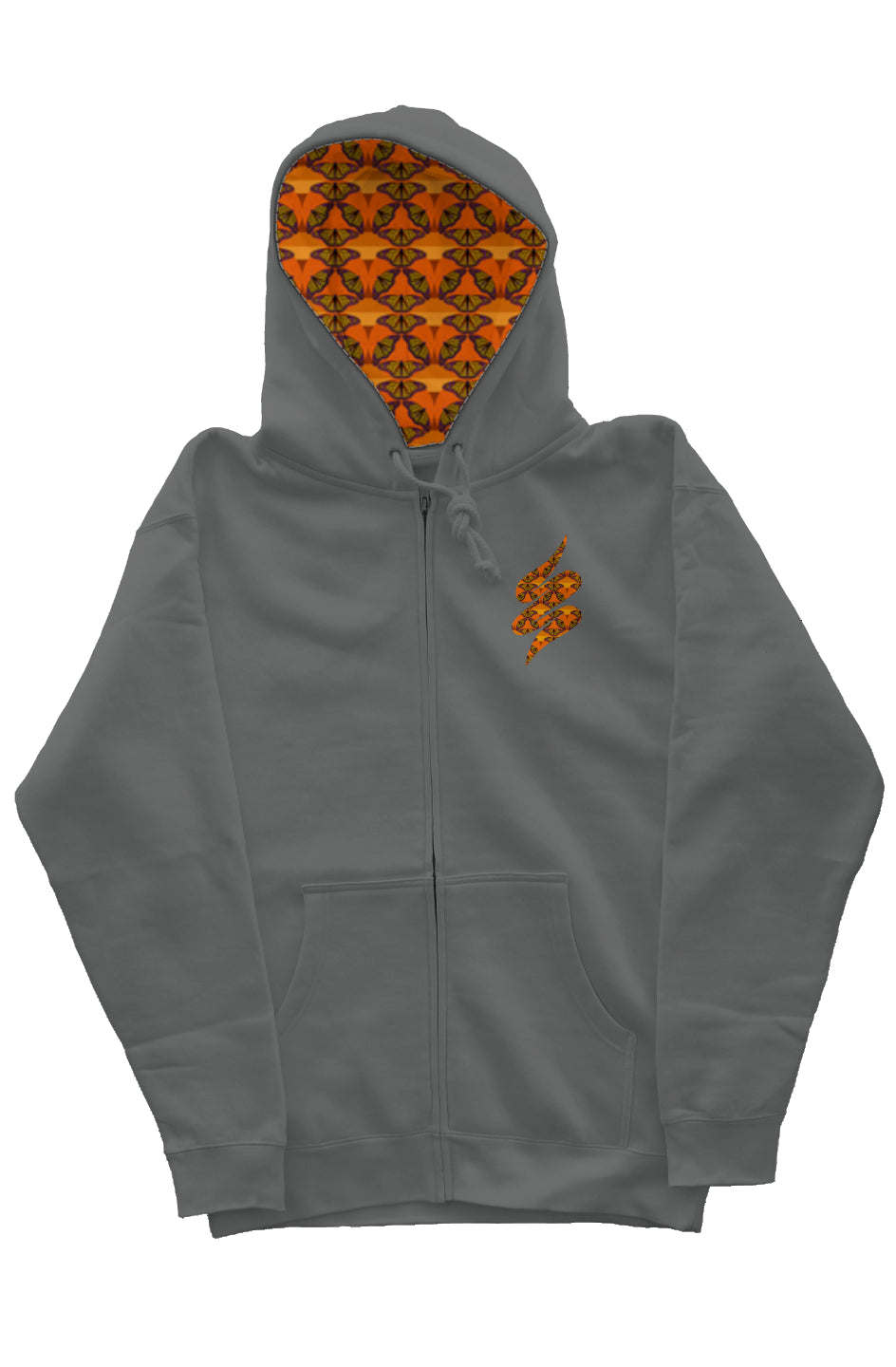 Zip Hoody with Hood Liner - Butterfly Sunset Swoop