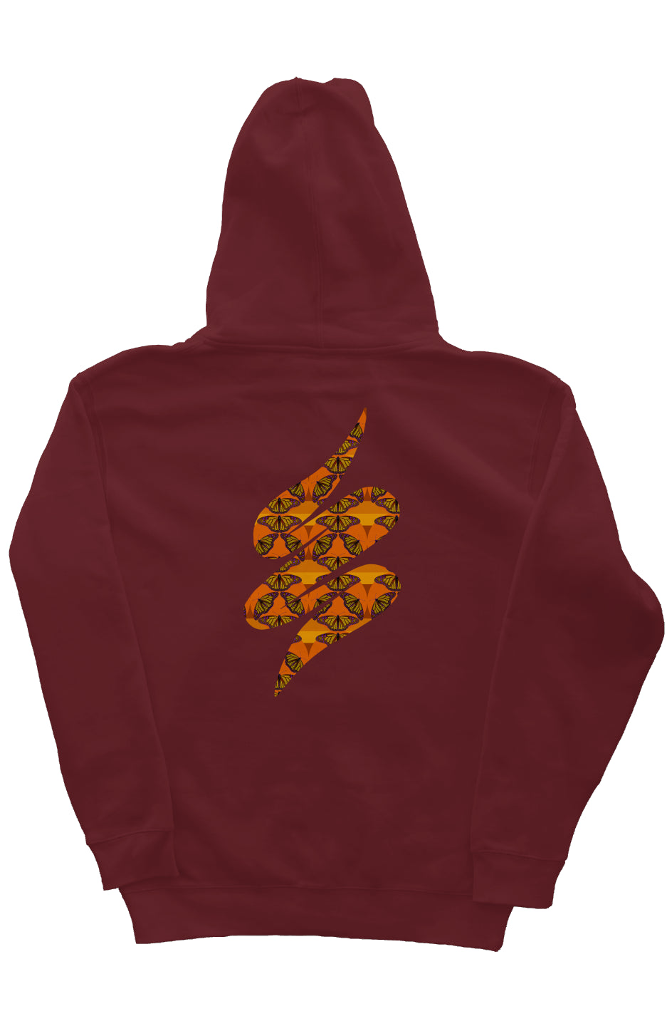 Zip Hoody with Hood Liner - Butterfly Sunset Swoop