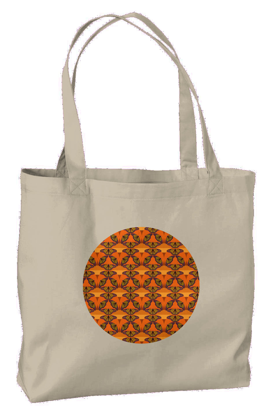 Eco Large Tote - Butterfly Sunset Circle
