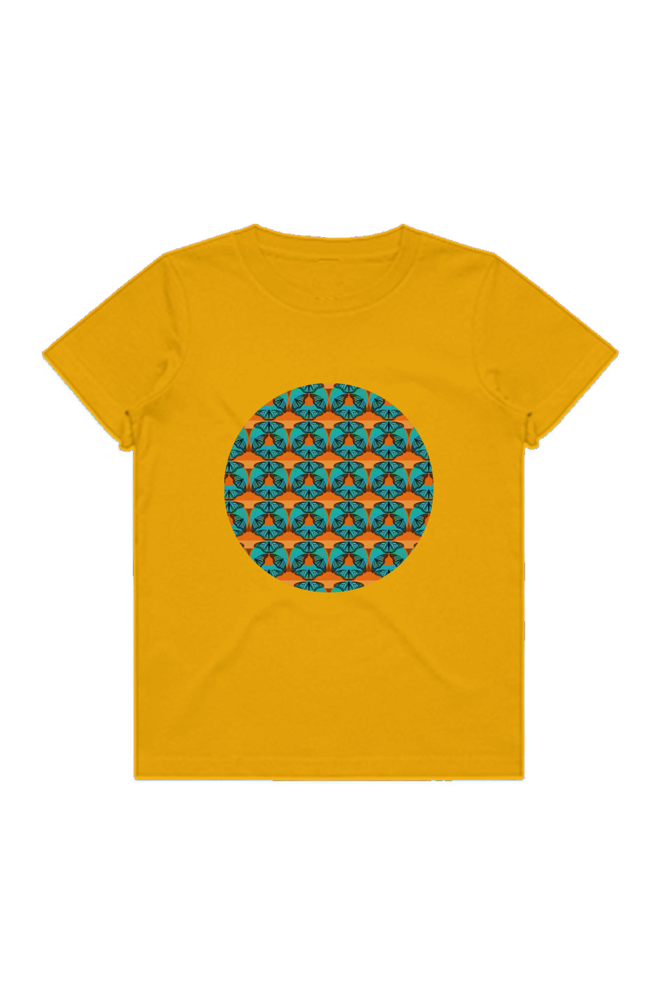 Youth Staple Tee - Blue Butterfly Circle