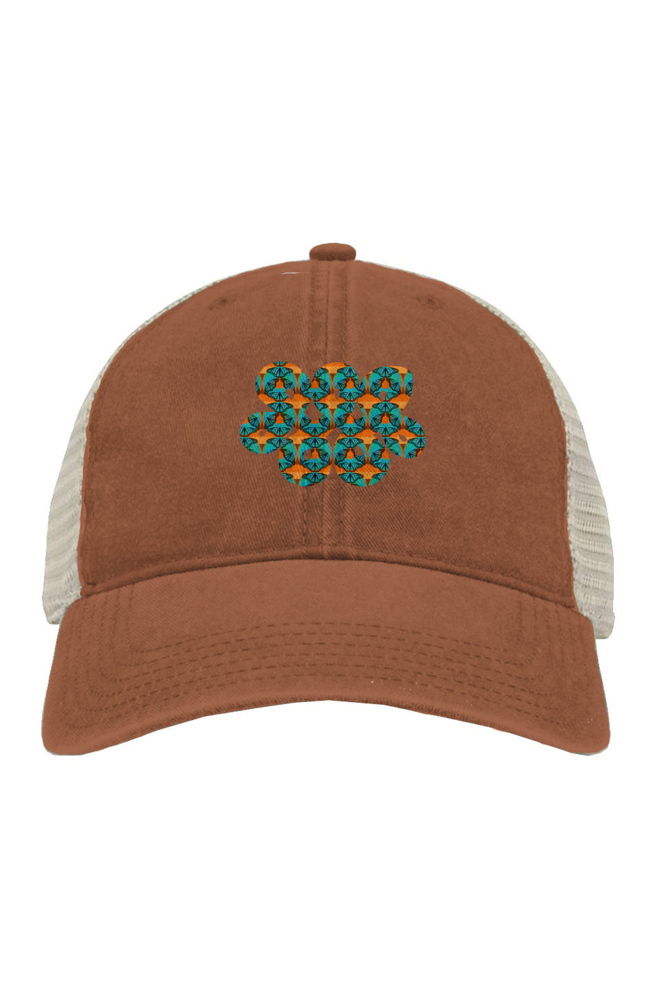 Pigment-Dyed Trucker Cap - Blue Butterfly Infinity Loop