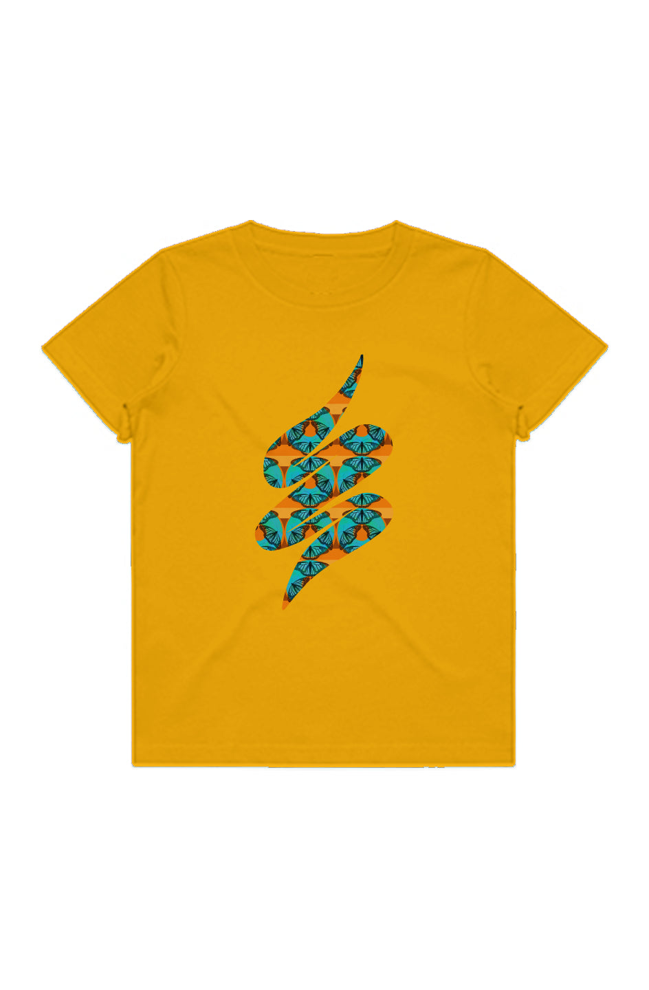 Youth Staple Tee - Blue Butterfly Swoop