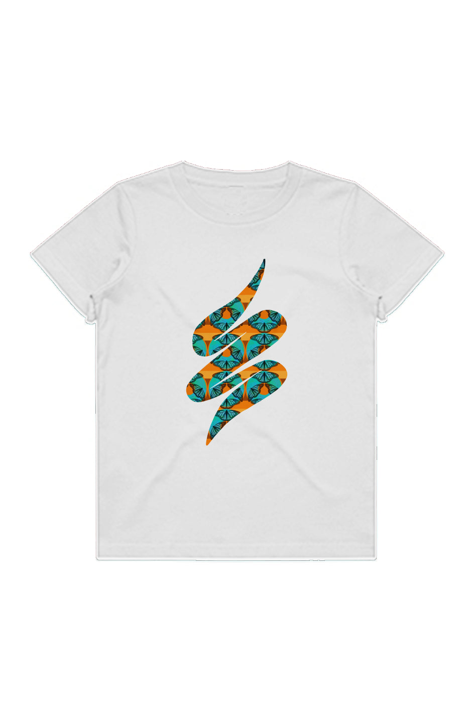 Youth Staple Tee - Blue Butterfly Swoop