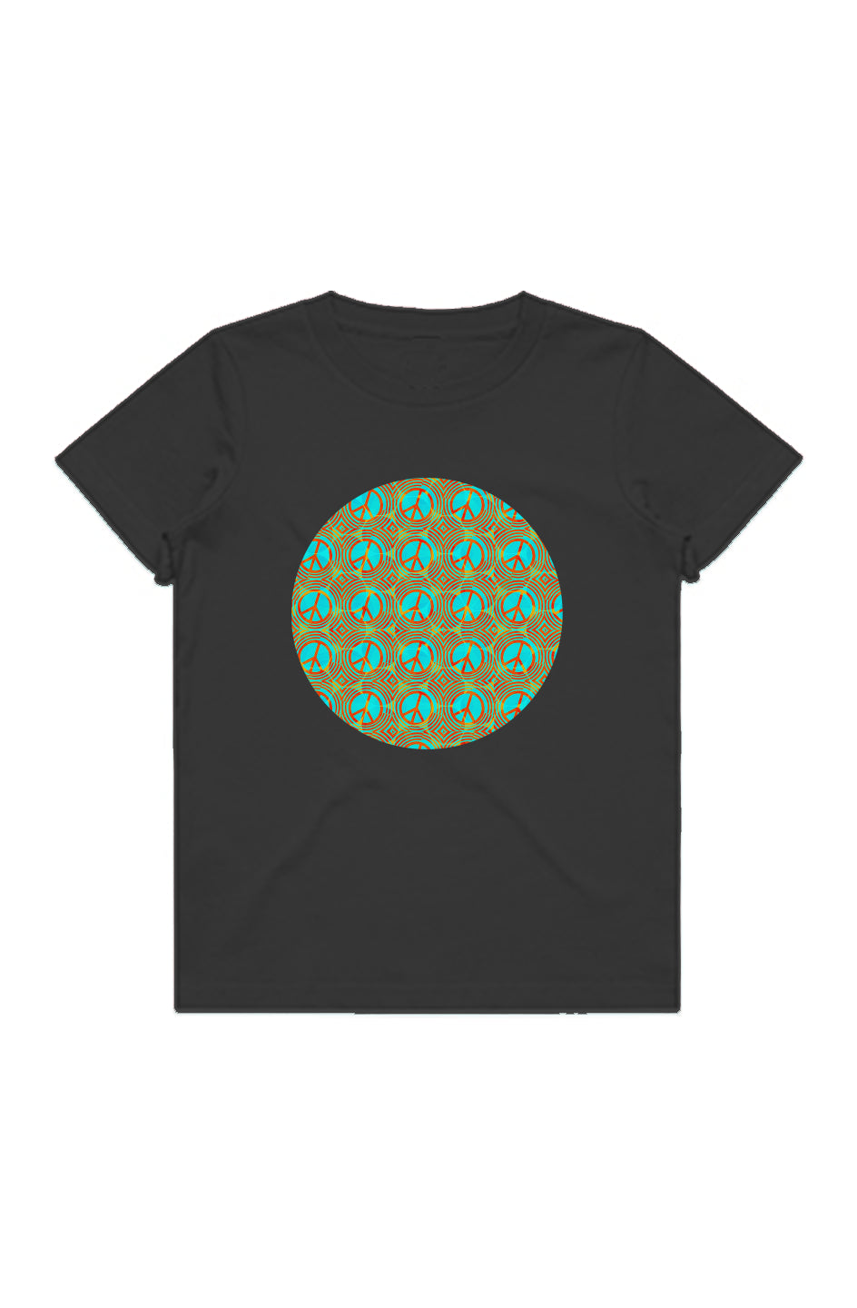 Youth Staple Tee - Peace Circles - Black