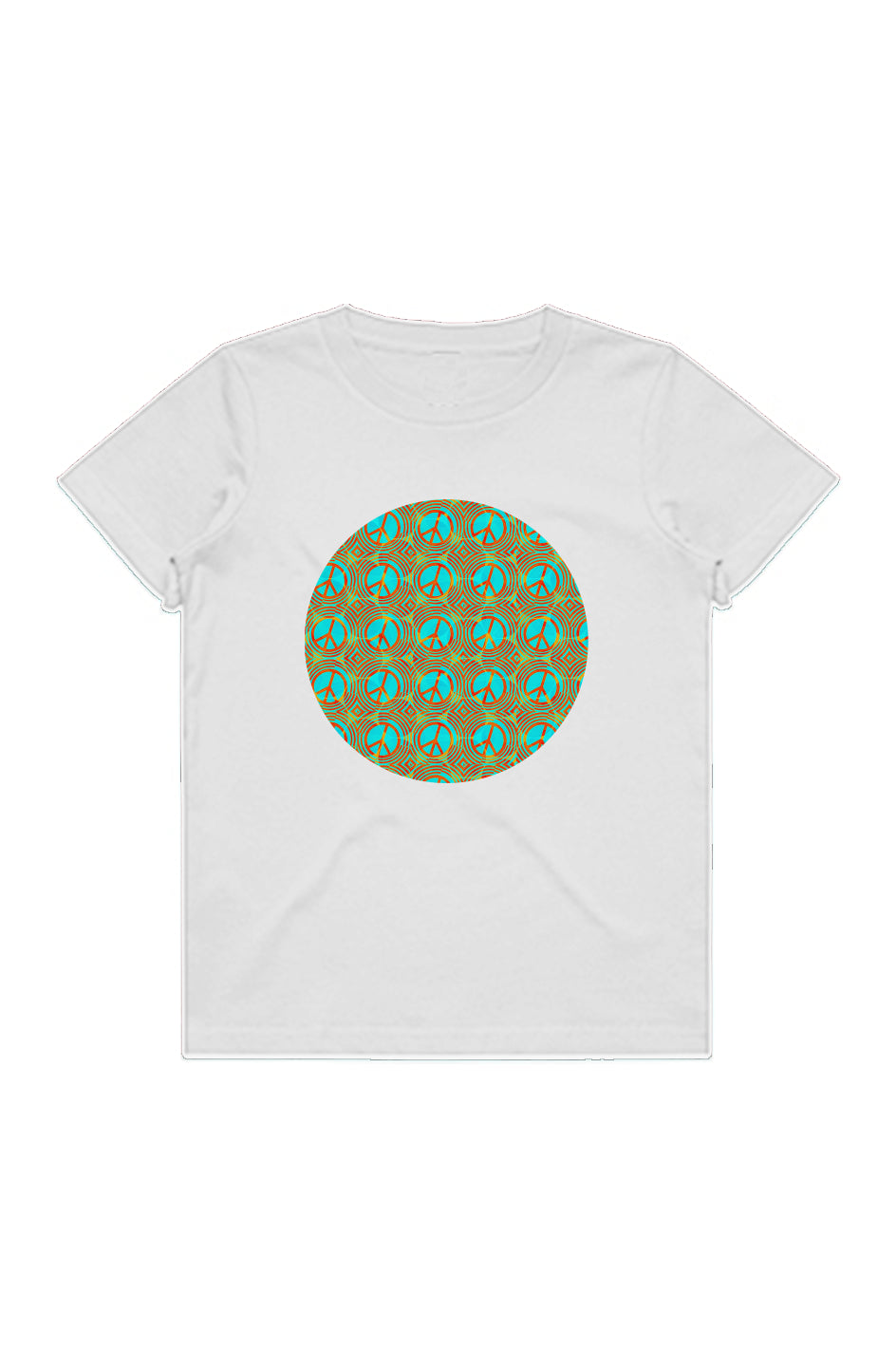 Youth Staple Tee - Peace Circles - White