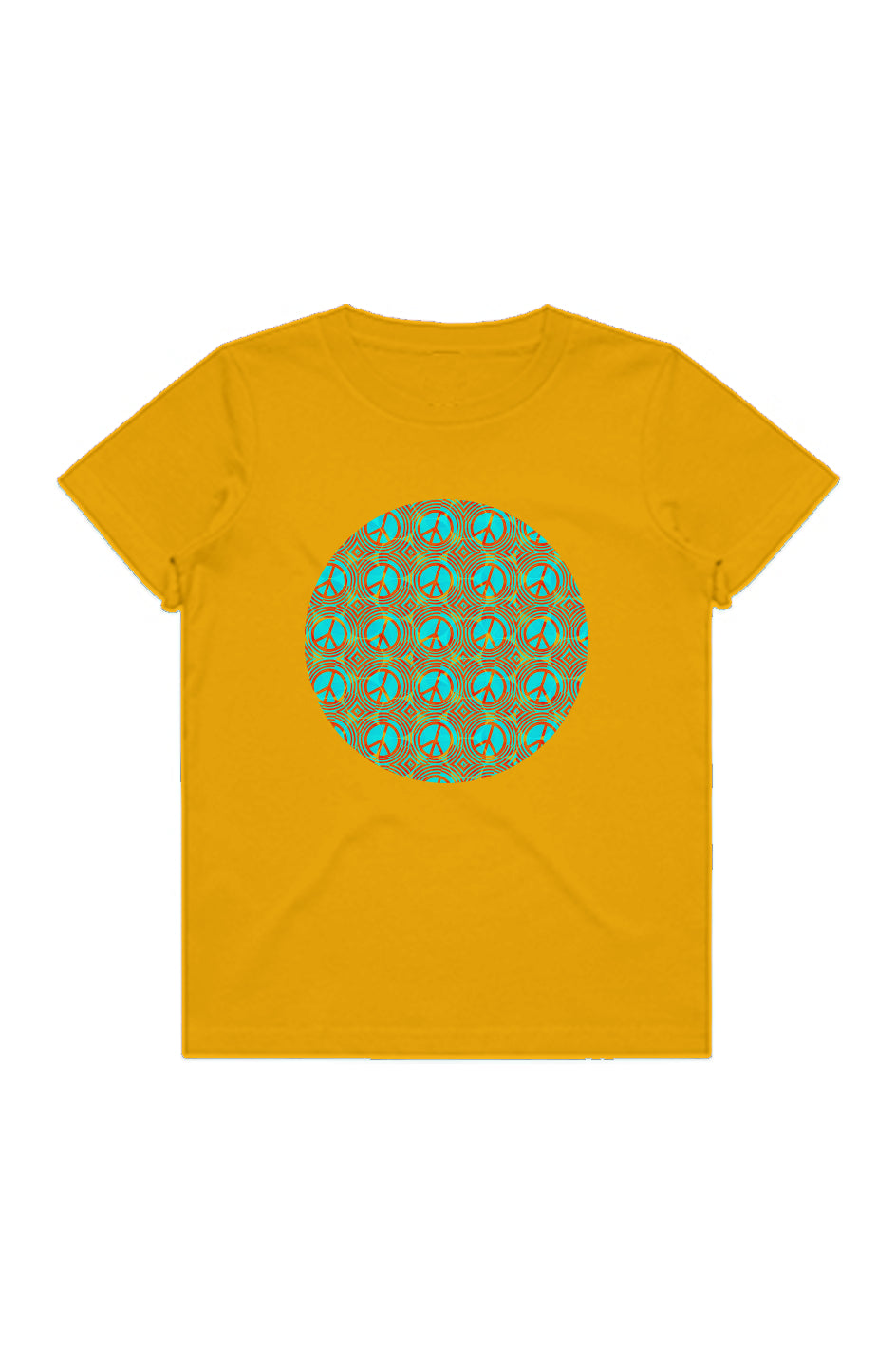 Youth Staple Tee - Peace Circles - Green