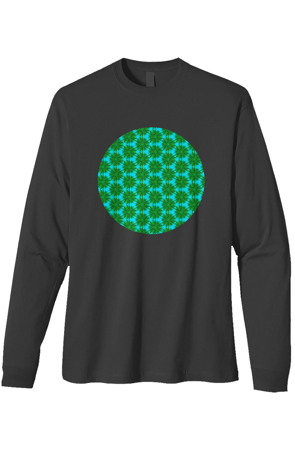Organic Heavyweight Long Sleeve T-Shirt - Palm Circle