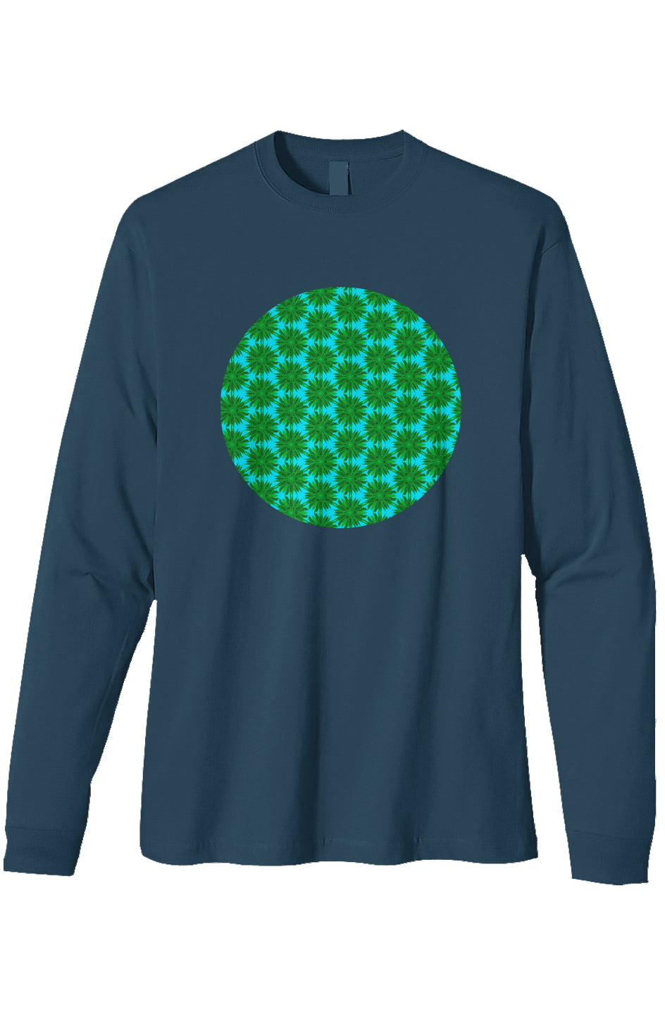 Organic Heavyweight Long Sleeve T-Shirt - Palm Circle