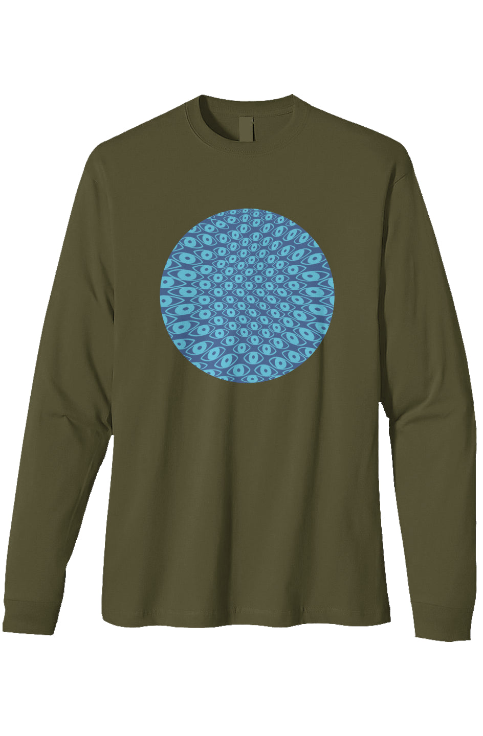 Organic Heavyweight Long Sleeve T-Shirt - Pinch Eyes Circle