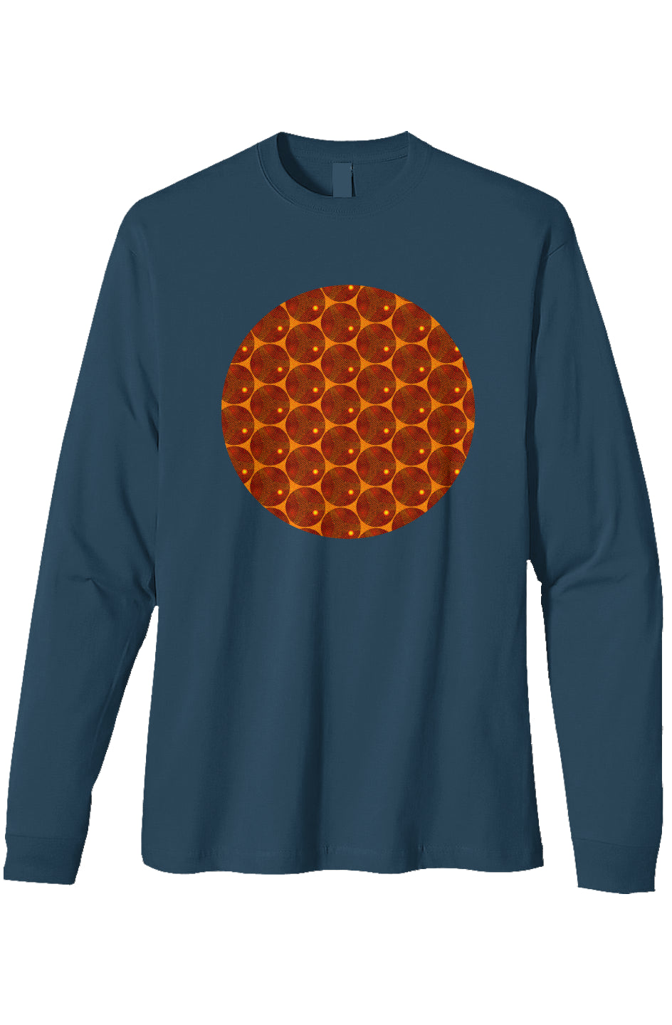 Organic Heavyweight Long Sleeve T-Shirt - Many Eyes Lantern Circle