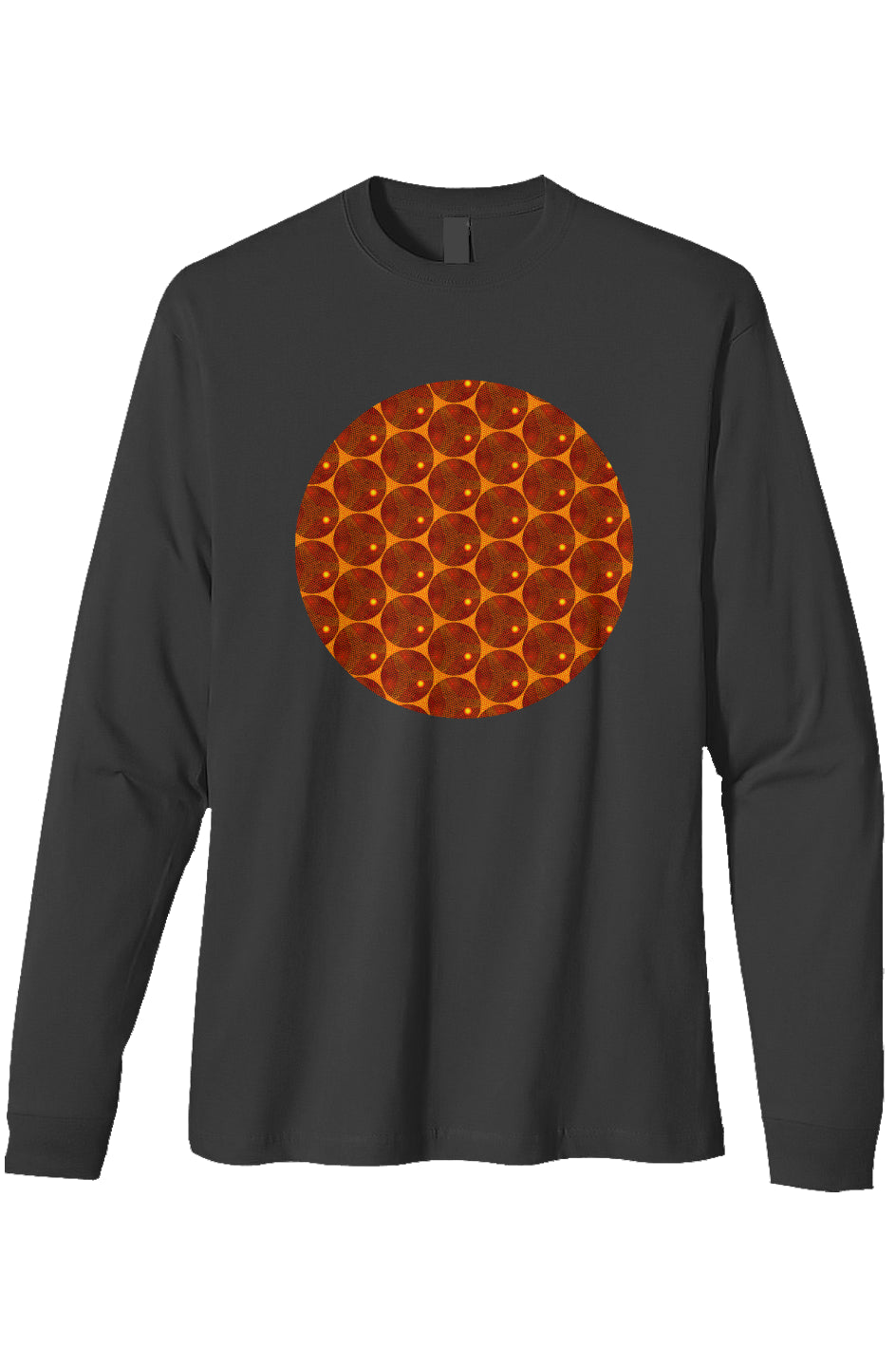 Organic Heavyweight Long Sleeve T-Shirt - Many Eyes Lantern Circle