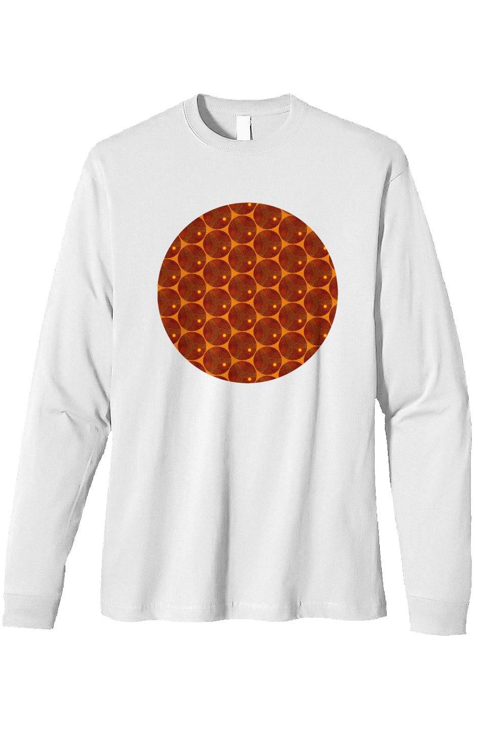 Organic Heavyweight Long Sleeve T-Shirt - Many Eyes Lantern Circle