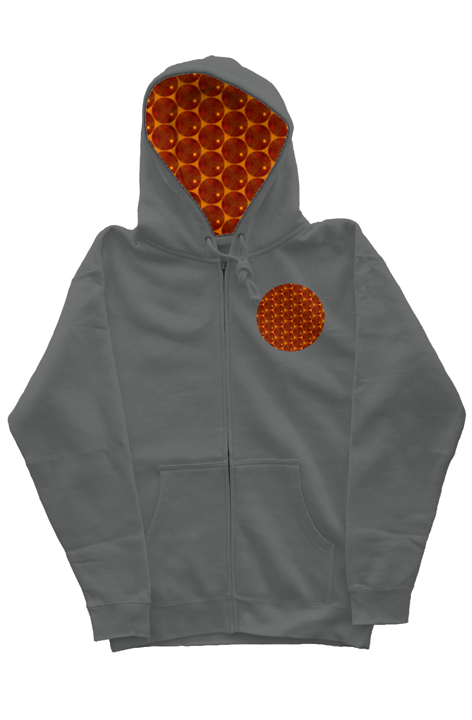 Zip Hoody with Hood Liner - Many Eyes Lantern Circle