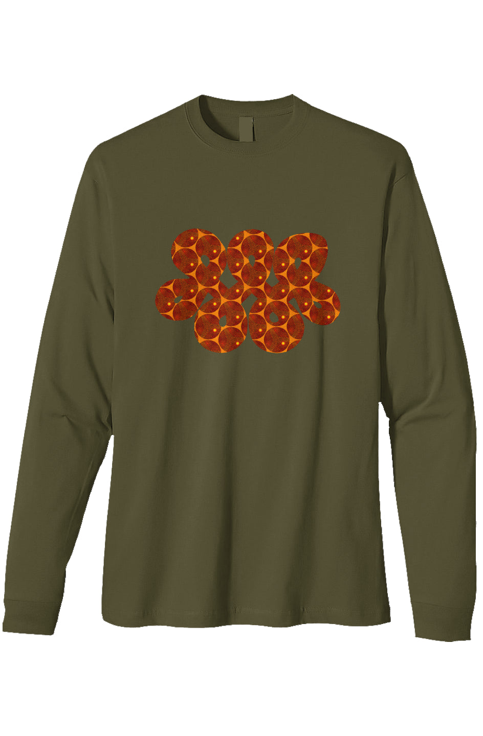 Organic Heavyweight Long Sleeve T-Shirt - Many Eyes Lantern Infinity Loop