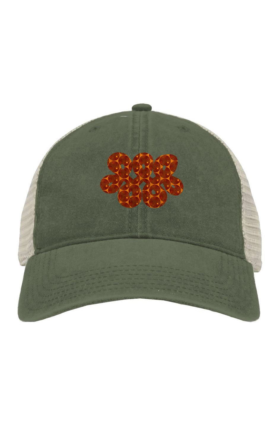Pigment-Dyed Trucker Cap - Many Eyes Lantern Infinity Loop