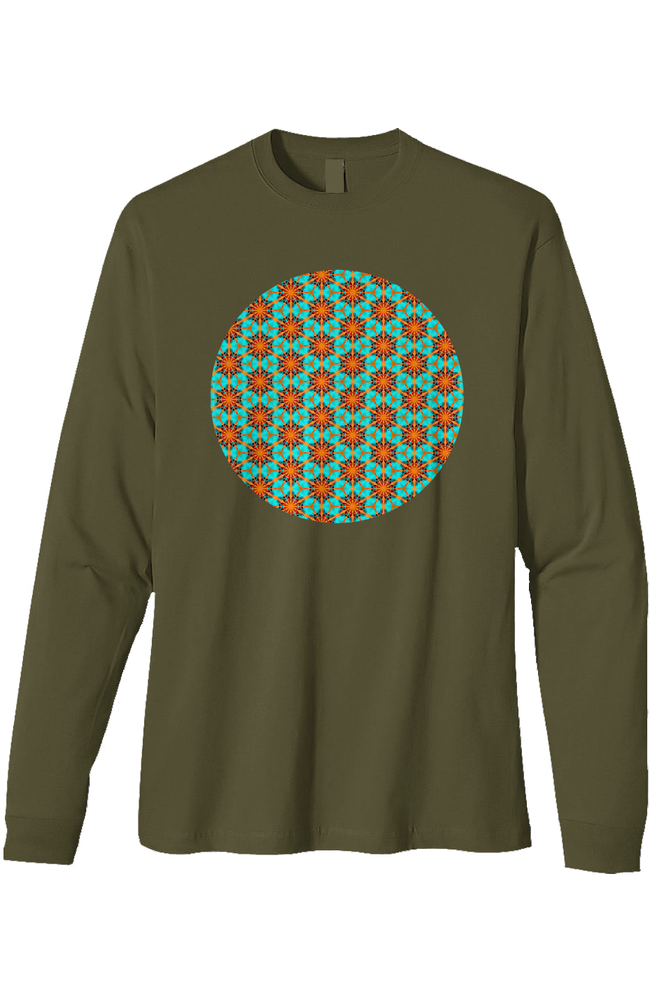 Organic Heavyweight Long Sleeve T-Shirt - Hummingbird Circle
