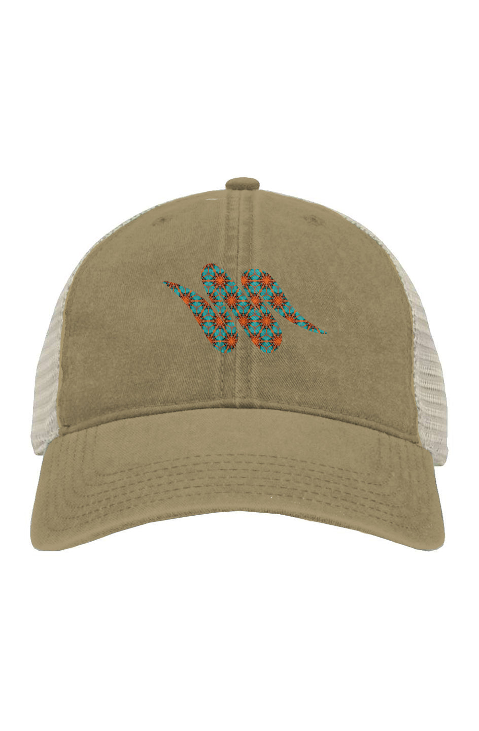 Pigment-Dyed Trucker Cap - Hummingbird Circle Swoop
