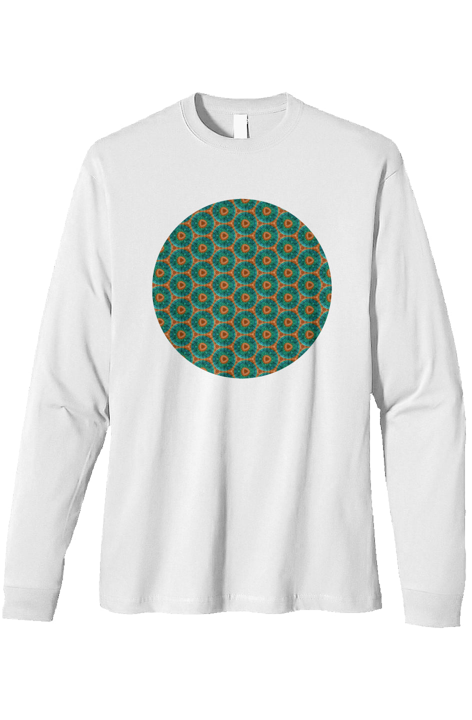 Organic Heavyweight Long Sleeve T-Shirt - Fuzzy Donut Flower Circle