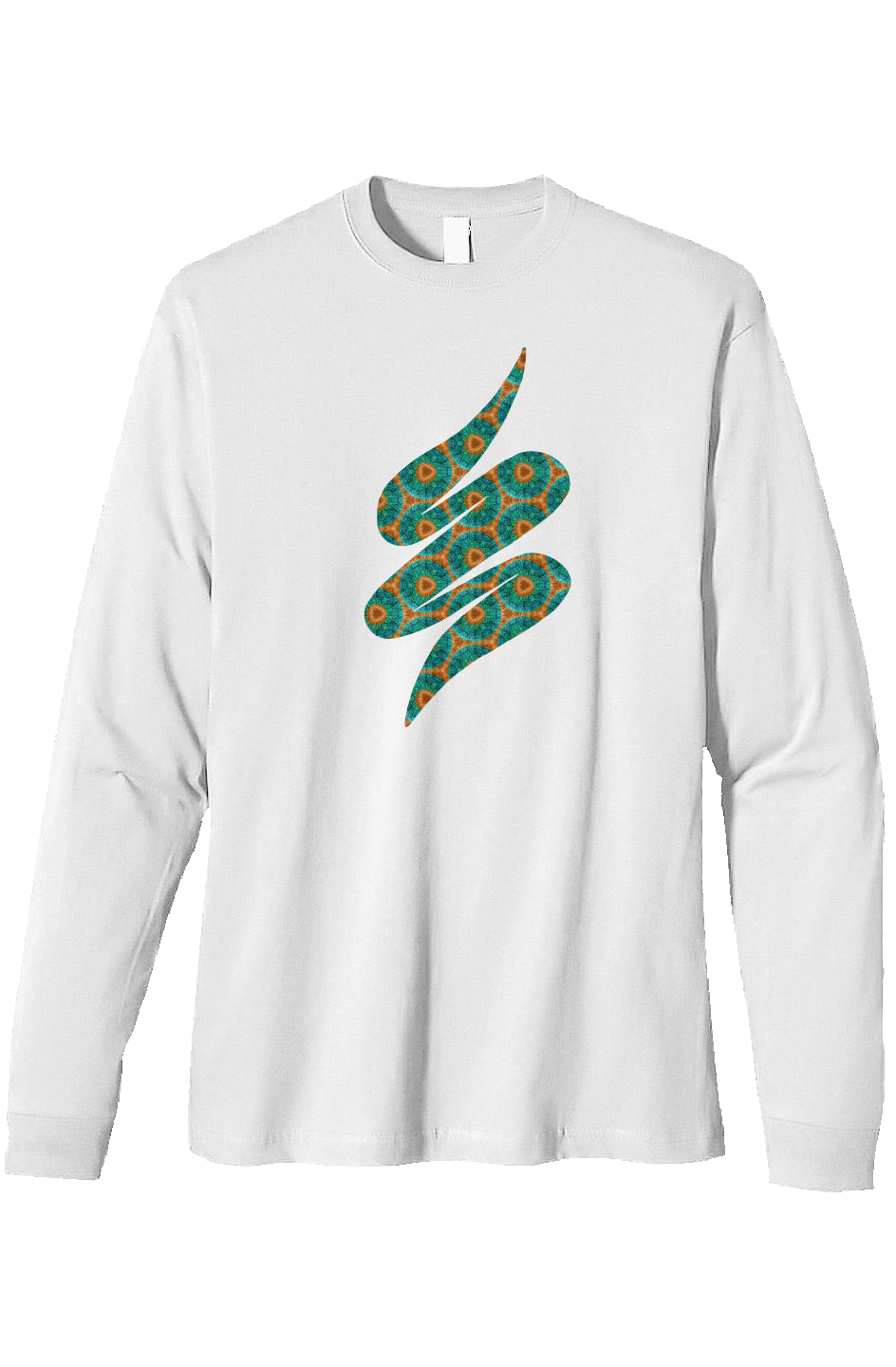 Organic Heavyweight Long Sleeve T-Shirt - Fuzzy Donut Flower Swoop