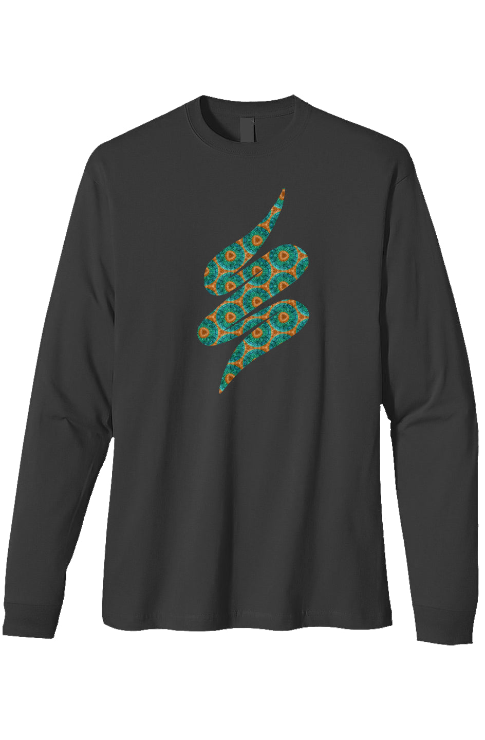 Organic Heavyweight Long Sleeve T-Shirt - Fuzzy Donut Flower Swoop