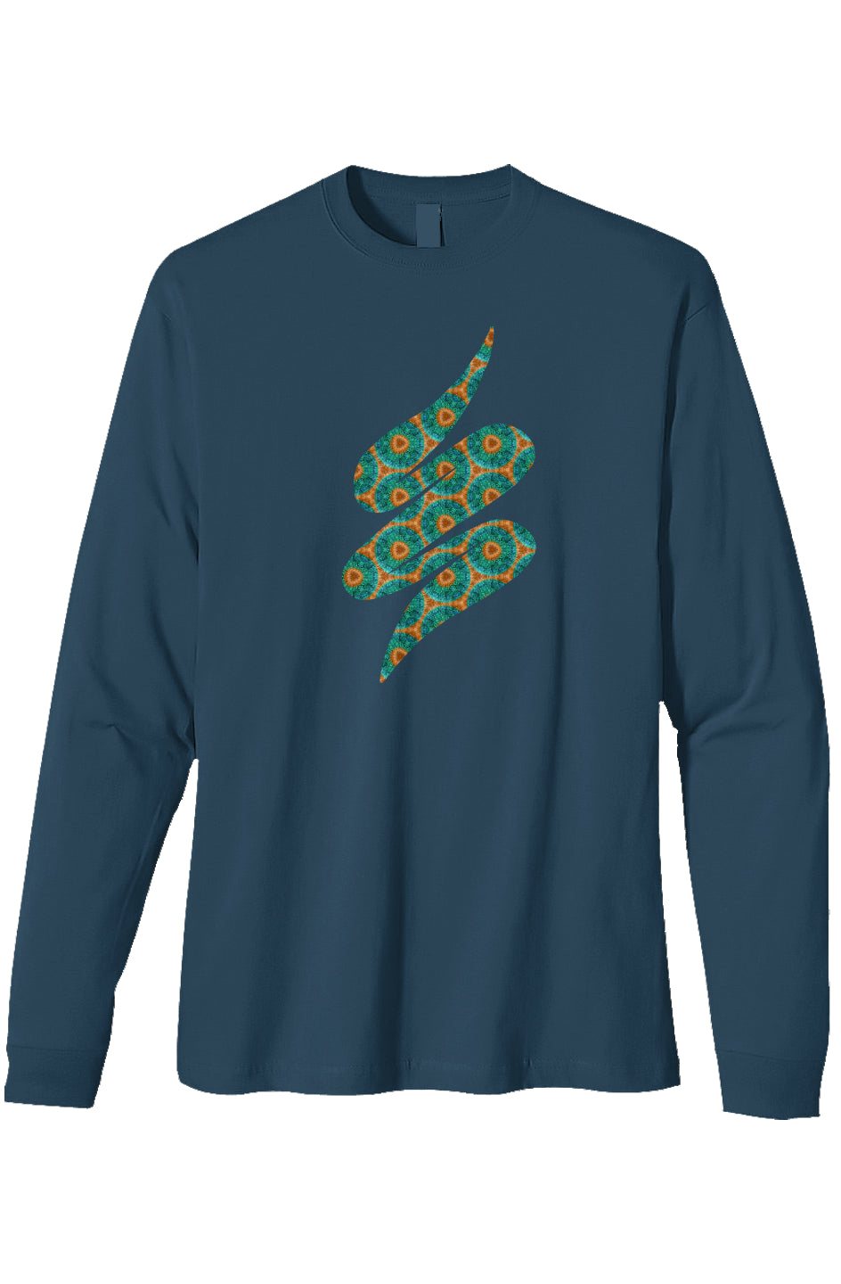 Organic Heavyweight Long Sleeve T-Shirt - Fuzzy Donut Flower Swoop